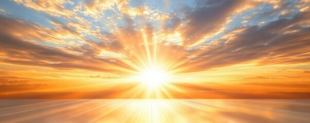 Obraz premium Sky with Sunrise and Clouds