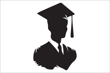 Graduation Cap Silhouette Celebrating Student Achievement.