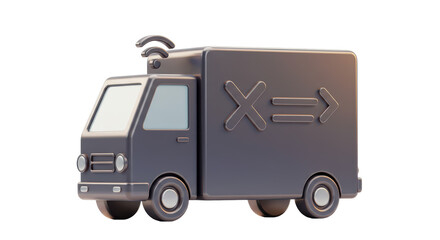 Isolated Delivery Truck