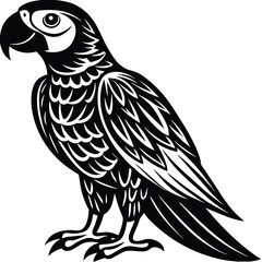 Adobe IllustraSouth American rainforest blue and gold macaw flying parrottor Artwork