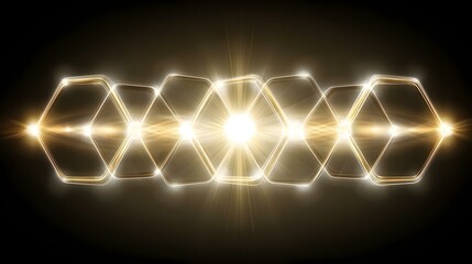 background with glowing flowing lines and tech symbols