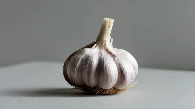 Garlic utilized for cooking and promoting heart health.