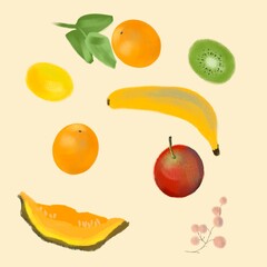 set of fruits