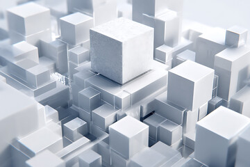 Futuristic Big Data Architecture Represented in Abstract Blocks