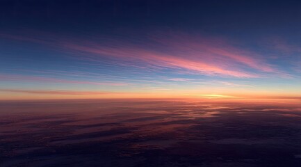 Fototapeta premium Aerial Sunrise over Clouds