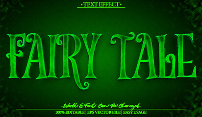 Fairytale Vector Text Effect Editable Alphabet Fantastic Magical