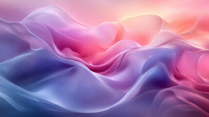 Fototapeta premium Abstract Pink Purple Blue Waves Flowing Fabric Texture Background