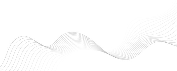 Abstract gray background. Abstract linear flowing particles future technology concept abstract wave curve lines banner.  