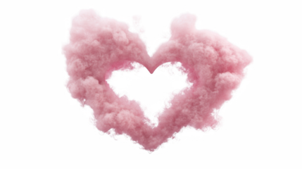 Pink Heart-Shaped Cloud