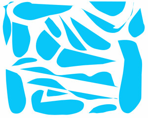 Abstract blue and white color background with stunning wavy pattern. The Background set features bold blue lines on a white background. Psychedelic pattern vector.