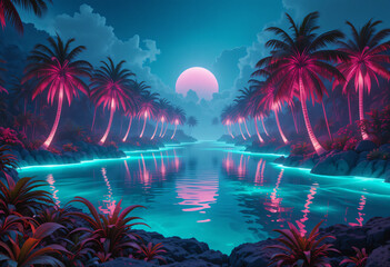 Teal lagoons dreamscape