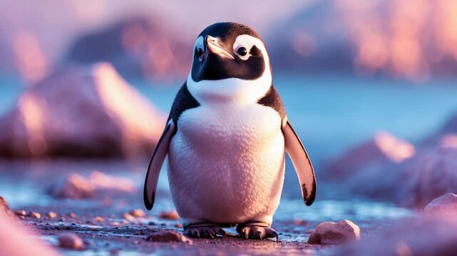 Delightful jackass penguin, or the black-footed penguin.