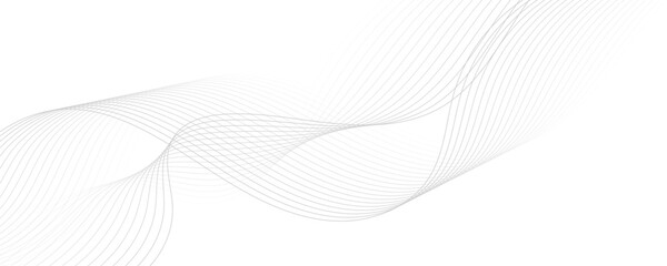 Abstract gray background. Abstract linear flowing particles future technology concept abstract wave curve lines banner.  