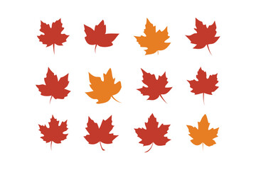autumn maple leaves vector bundle
