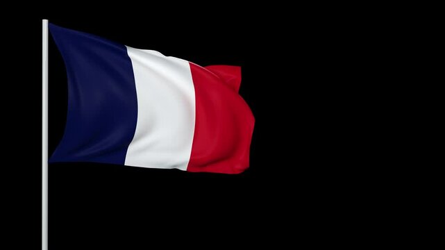 French flag background, slow motion video, looping - 4K 60fps