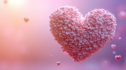 Obraz premium Giant Heart Made of Smaller Hearts Valentine's Day Dream