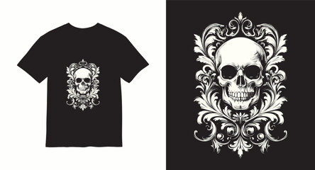 Graffiti skull graphic vector t-shirt design	