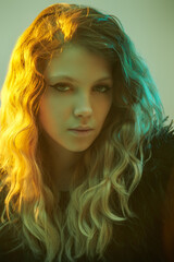 Fototapeta premium makeup and wavy hair