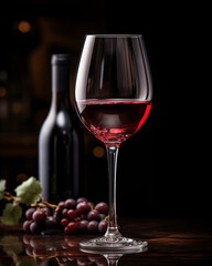 astarte.ai: Elegant Glass of Red Wine with Grapes