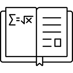 Formula vector icon in line style