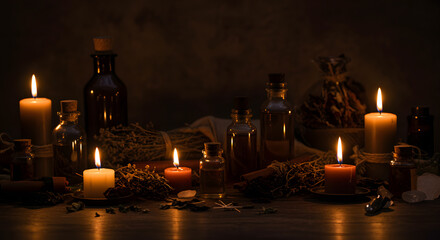 Mystical Candlelight Ritual: An Enchanting Still Life