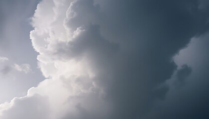 Obraz premium plane flying through a cloudy blue sky