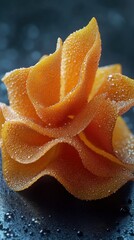 Fototapeta premium Orange, sculpted pasta, delicate swirls