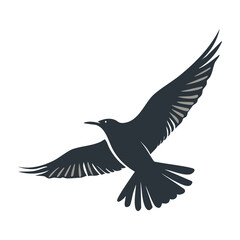 Obraz premium Bird in flight against a plain background. PNG image, transparent background