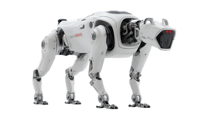 A dog shape robot with transparent background
