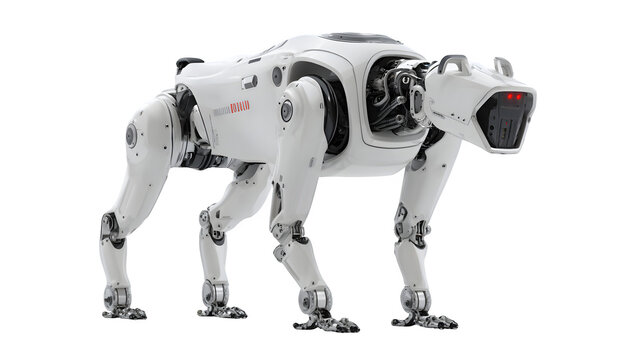 A dog shape robot with transparent background - Powered by Adobe