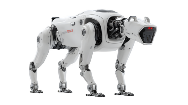 A dog shape robot with transparent background