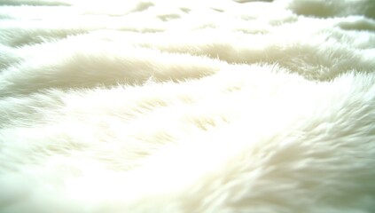 Soft, white faux fur texture, closely woven, slightly wavy,  high detail