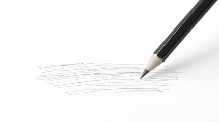 Pencil sketching lines on white paper.