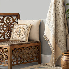 Layered Craft Designs with Intricate Woodcut Patterns and Decorative Embossed Rolls

