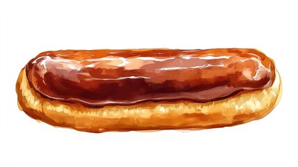 A freshly baked golden brown glazed donut perfectly fried to a crisp yet fluffy texture making it an irresistible and tempting breakfast or snack treat