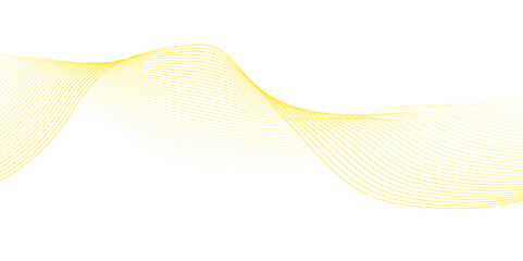 Abstract golden shiny moving wave lines design element for banner design. Abstract futuristic technology wave glowing lines background.