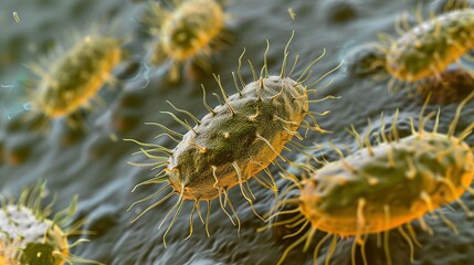 Fototapeta premium Varicella - zoster Virus: Unveiling Its Life Cycle, Manifestations, Transmission, Management and Prevention