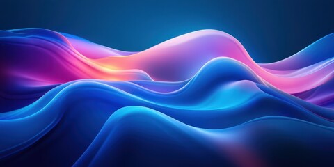 Vibrant abstract waves with gradient colors creating a dynamic visual experience