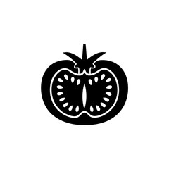 creative details Outline silhouette Tomato icon Vector Illustration 