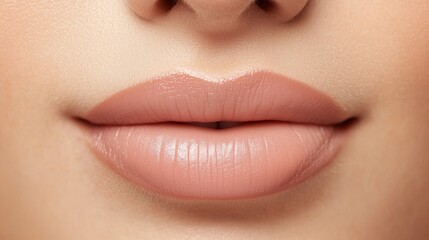 Fototapeta premium A close-up of lips before and after lip fillers, showcasing subtle enhancement and natural volume,