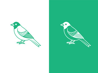Simple Bird Line Art Logo, Sparrow or Finch Icon, Minimalist Bird Design, Nature-Inspired Logo, Clean Avian Vector, new logo, bird