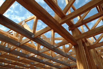 Framing team building home with strong materials