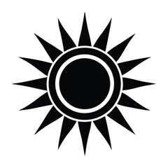 Sun Rounded Icon Set - Minimalist Solar Symbols, Weather Icons, Bright Circular Vector eps