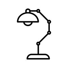 Fototapeta premium table lamp icon. Table lamp light vector icon, sign. Table lamp outline, solid, silhouette