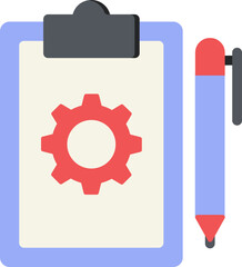 Settings Document Flat Icon
