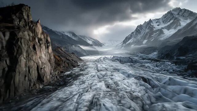 Majestic mountain glacier landscape