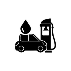 creative details Outline silhouette Gas station icon Vector Illustration 