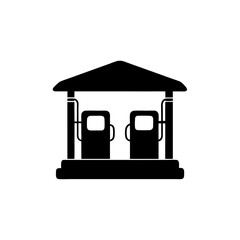 creative details Outline silhouette Gas station icon Vector Illustration 