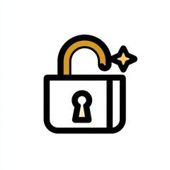 Simple graphic depiction of an unlocked padlock.