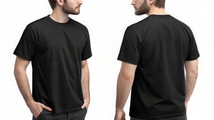 Black t-shirt mockup png, t-shirt mockup png free, black t shirt mockup front and back.